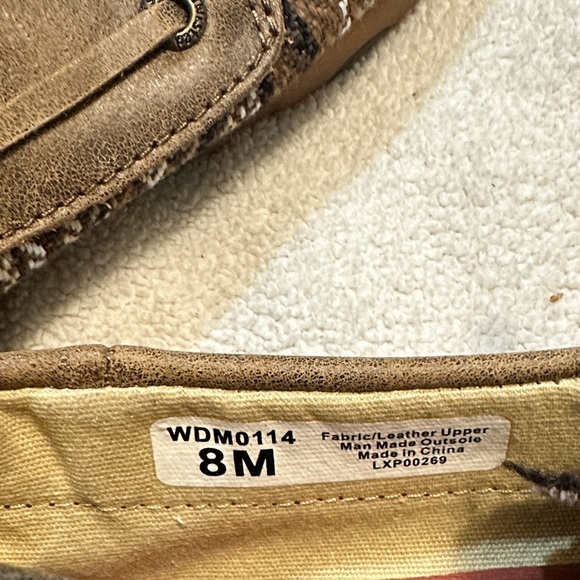 Twisted X Women's Brown Striped Boat Shoes - Picture 2 of 11